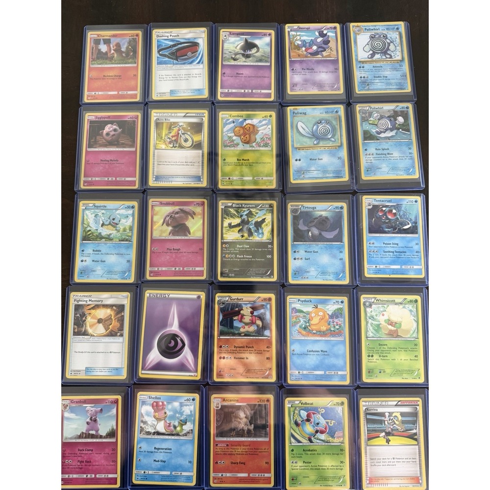 Pokรฉmon 25 Card Lot #53 โ Charmander, Squirtle, Black Kyurem, Arcanine + More